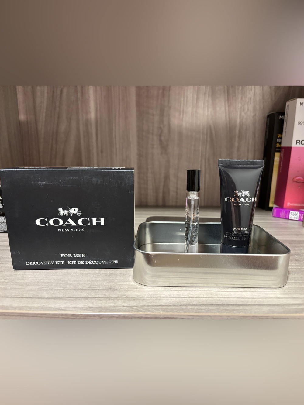 Coach For Men perfume EDT Gift Set 7.5ml + Shower Gel 30ml BNIB Travel Size